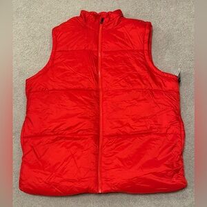 Xersion Mens 2XLT Big and Tall Red Puffer Vest Full Zip NWT